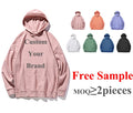 Fashion Plain Thick Pullover Hoodies Custom Logo Printed Embroidered Men Hoodies
