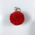 Wholesale Ball 8cm Furry Fluffy Puff Keychain Faux Rabbit Fur Ball Pom Pom Keychain
