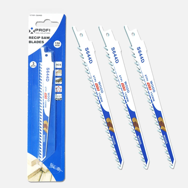 S644D HCS 152mm 6Inch Reciprocating Saw Blades Saber Saw Blades Wood Fast Cut