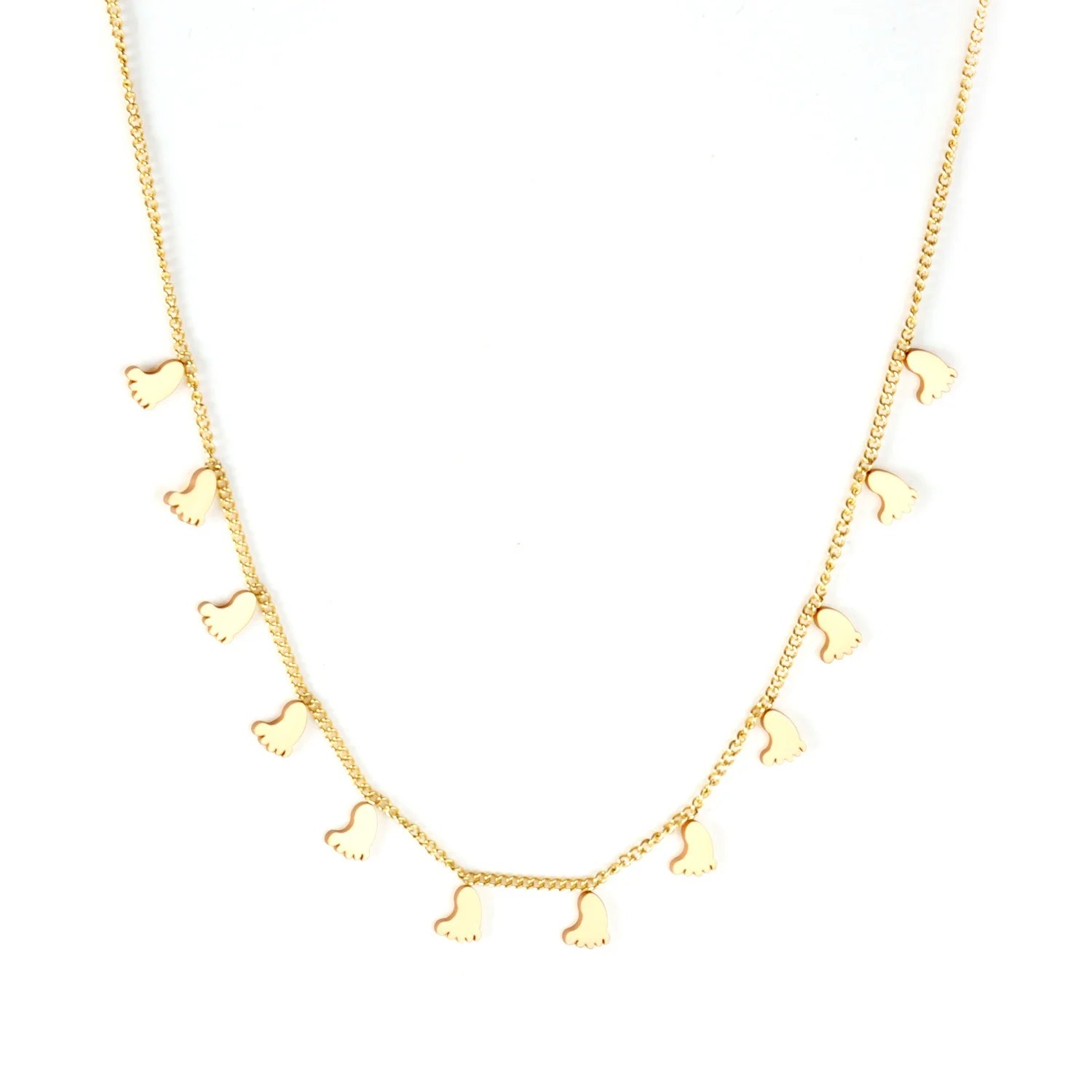 Ason Jewelry Wholesale Simple Pendant Necklace Stainless Steel Gold Plated Necklace Feminine Charm Necklace