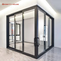 Prettyhouse Outdoor Aluminum Full View Double Glazed Slide Door for Hotel Villa Patio