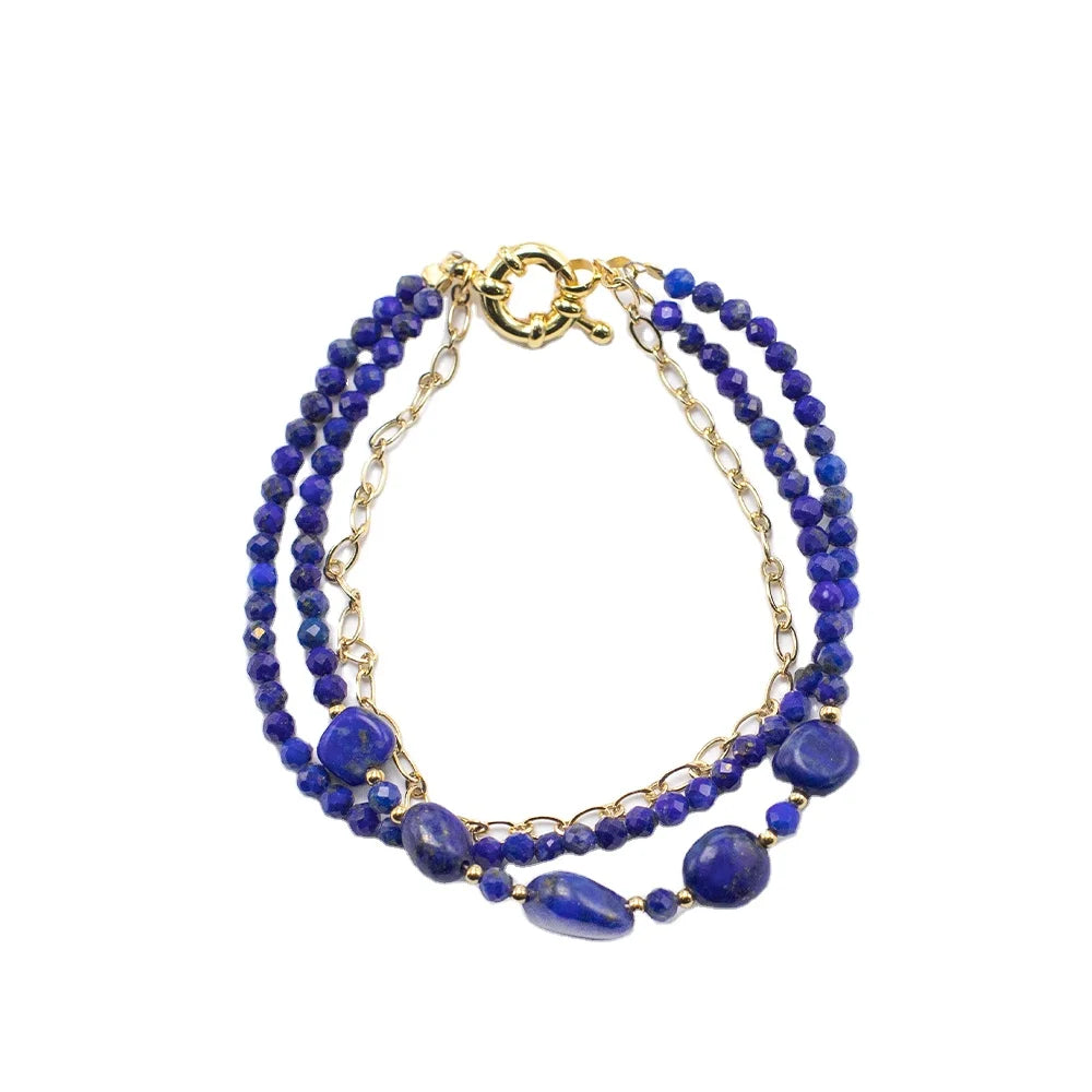 Factory Wholesale Fashion Jewelry Bracelet Onyx Multi-layered Bracelet