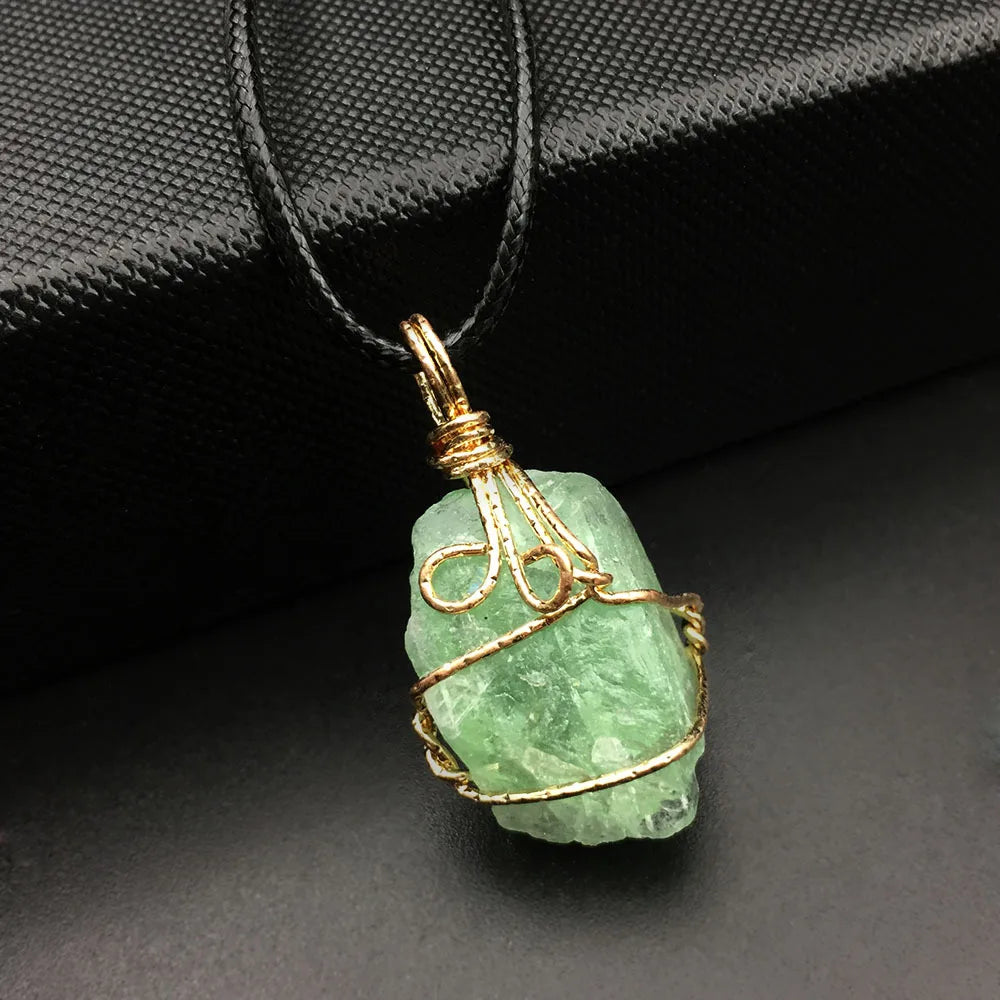 Semi-precious Stone China Factory Pendulum Crystal Cheap Key Chain Chains Fluorite Pendant