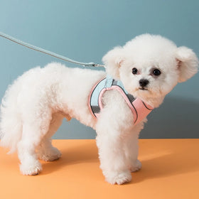 Custom Luxury Adjustable Soft Suede Best Retractable Dog Leather Dog Harness and Leash