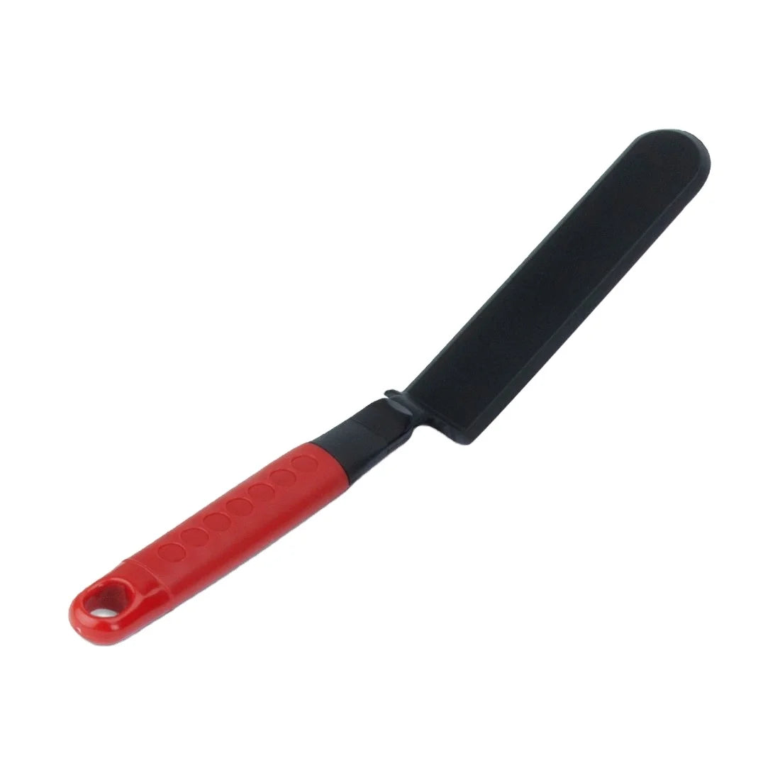 Tomatto Italian-Made PA Nylon Crepes Pancake Turner Long Ergonomic Non-Slip Handle Black Red Eco-Friendly Dishwasher Safe