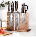 Rectangle Knife Stand Holders Acacia Wood Wooden Magnetic Knife Holder