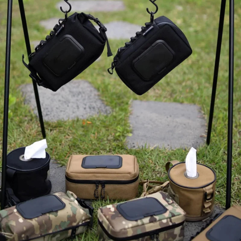 Stock Camping Wipes Bag Hanging Wet Tissue Case Pouch Outdoor Use Wet Tissue Box