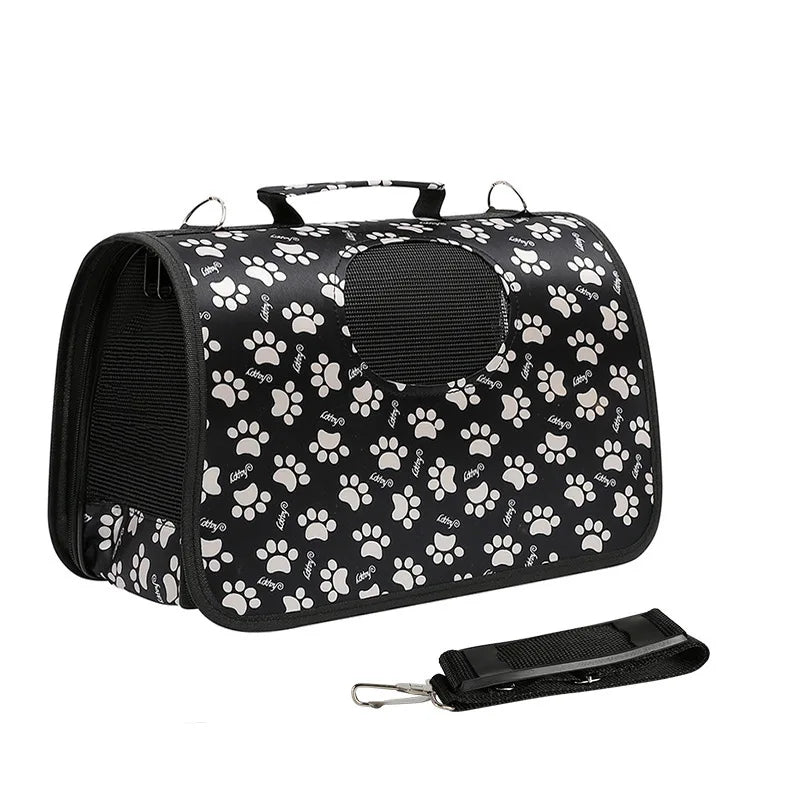 Outdoor Pet Travel Carrier Bag for Dogs Cats Crossbody Portable Breathable Foldable Handbag Travel Puppy Cat Carrier Bag