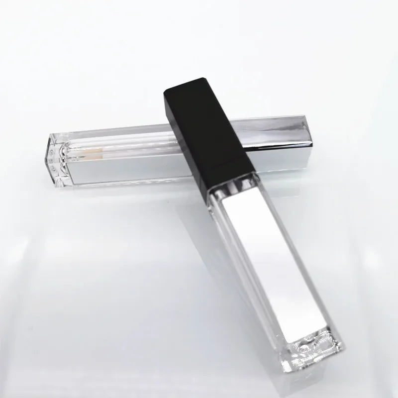 Stock LED Light Custom Flash Lip Gloss Tubes Bottle Large Capacity Packaging Label with Mirror 7ml Private Packaging Design