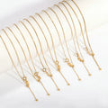 18K Gold Plated Stainless Steel Universal Chain DIY Handmade Jewelry Necklace Simple High-End Clavicle Chain Adjustable Length