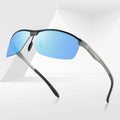 Top Quality Half Semi Rimless Magnesium Aluminum Alloy Frame Trendy Polarized Sunglasses