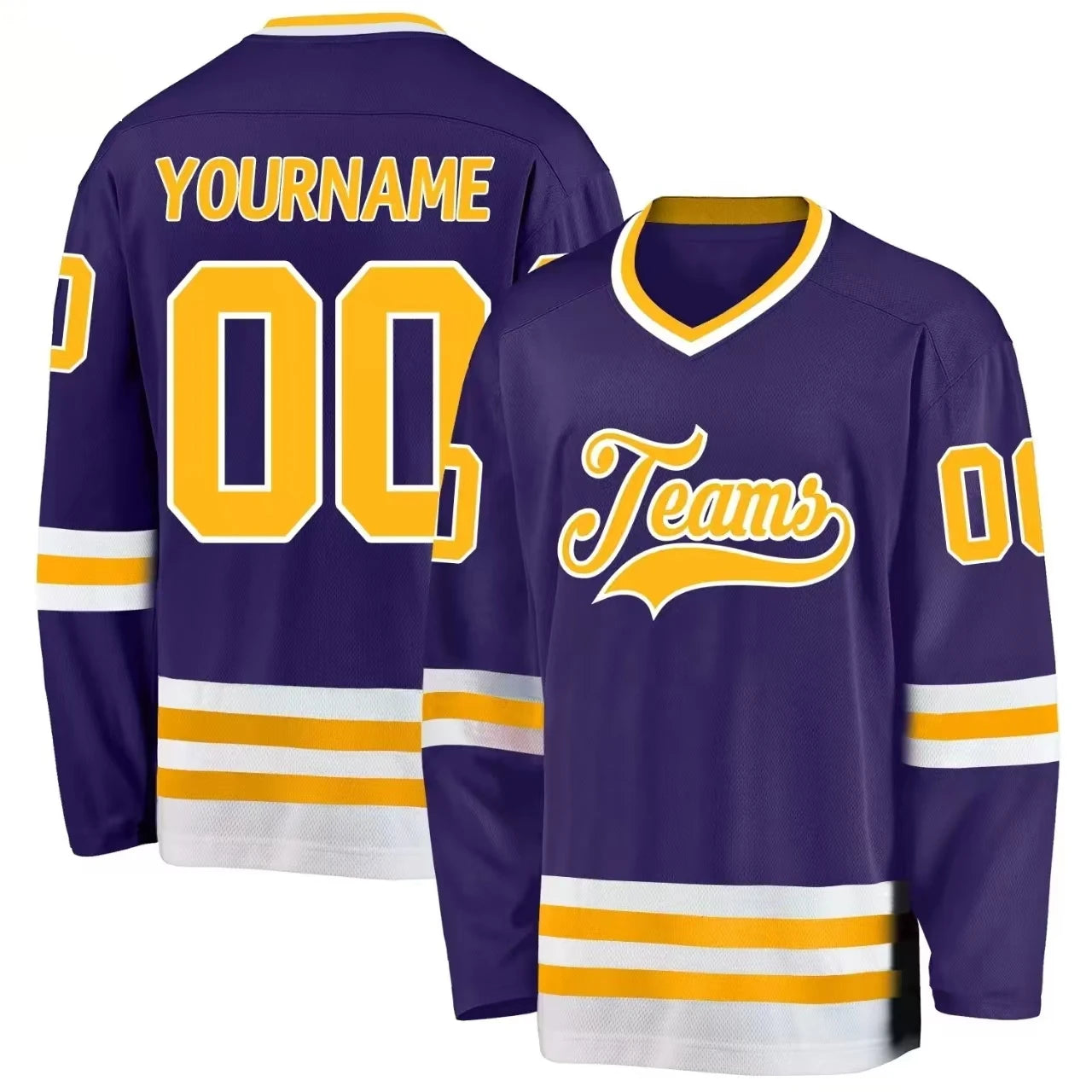 Wholesale Custom Your Design Sublimation Print Embroidery Logo Polyester Team Hockey Jersey