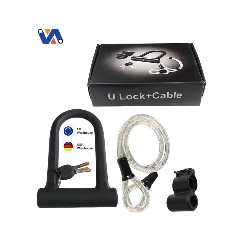 New Image Electric Scooter Accessories Heavy Duty U Lock 16mm Shackle 4ft Length Security Cable U Bolt Lock for Motorbike Lock