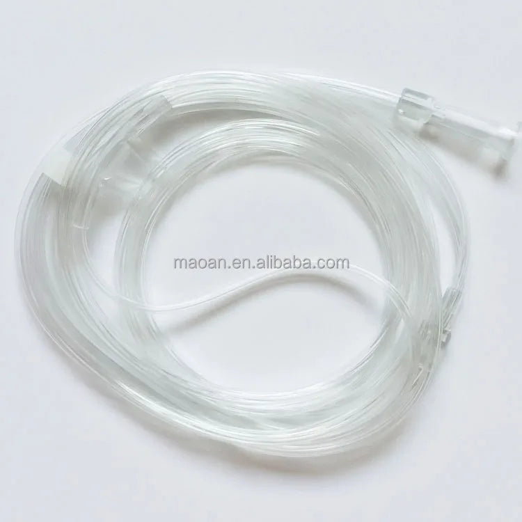 Nasal Cannula Hydrogen Inhalation Tubes with Soft Tip Medical Grade PVC Material 2m Sterile Transparent Long Service Life