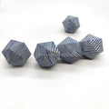 Custom Engraving LOGO Numbers Pattern Large 32mm Polyhedral Wooden Rainbow D20 Dice Nian Diceworks Metal Tin Box for DND/RPG