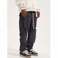 Custom Label Trousers for Men Drop Ship  Men Street Wear Stock Nylon Pantaloon Cargo Pants With Zipper Pockets
