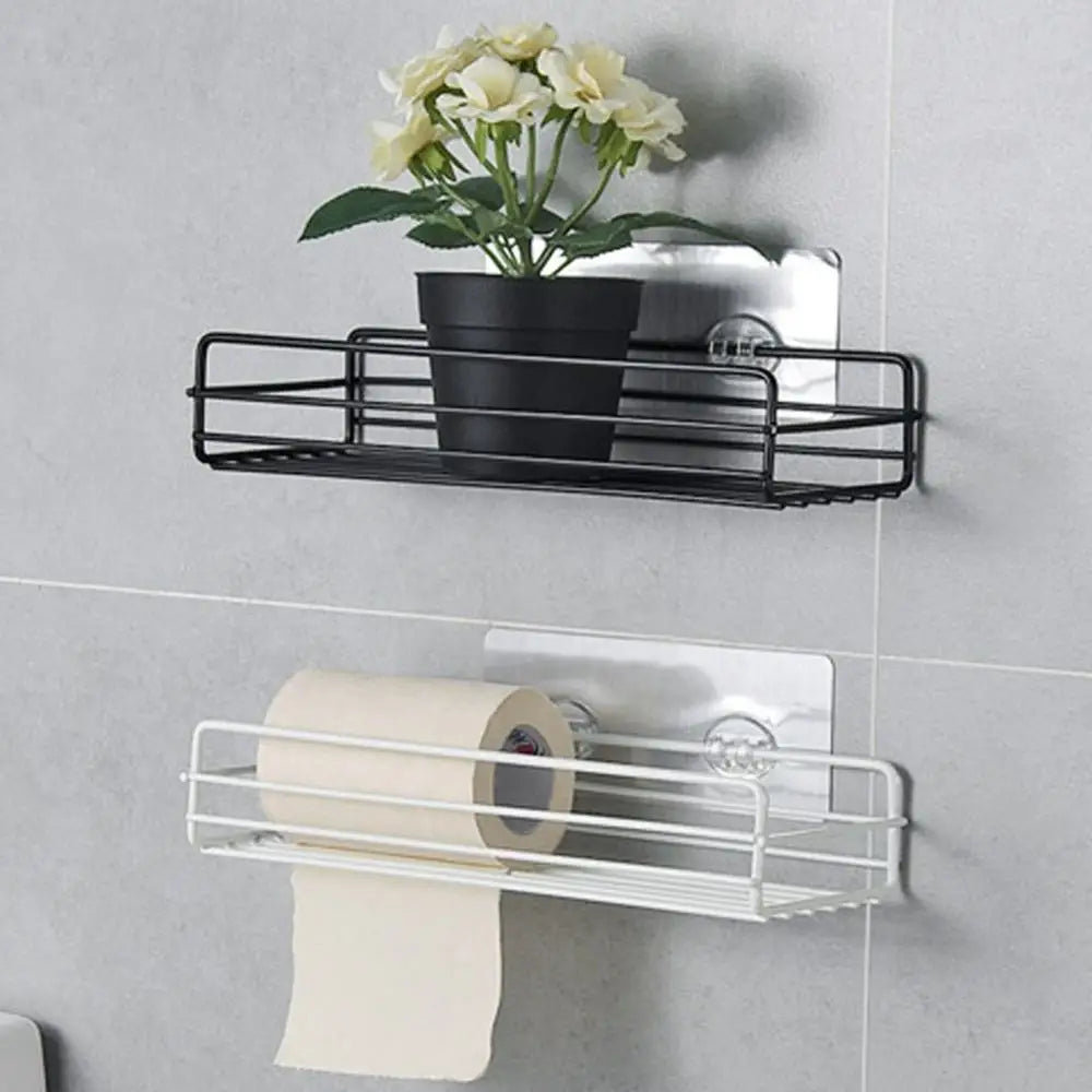 2025 WholeSale Iron Bathroom Shelves Wall-mounted Storage Rack Wall Shelf for Bathroom