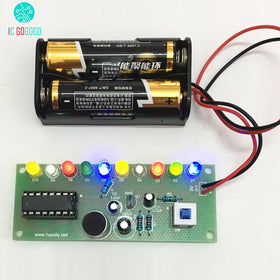 Sound Control Flashing LED Music Colorful Light Lamp Controller Electronic DIY Kits Production Training Gift Voice Control