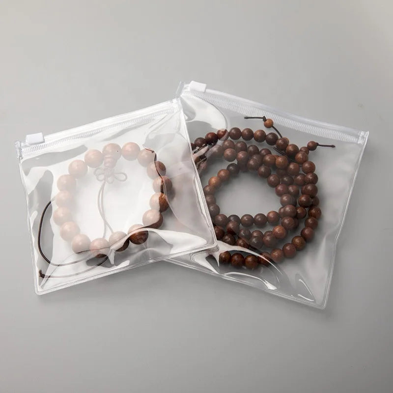 2026 New Self Sealing PVC Pouch Zipper Bag Thick Transparent Zip Earrings Plastic Zipper Jewelry Bags