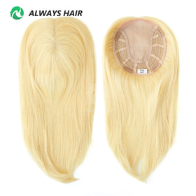 613 Blond Remy Human Hair Toupee for Women 14
