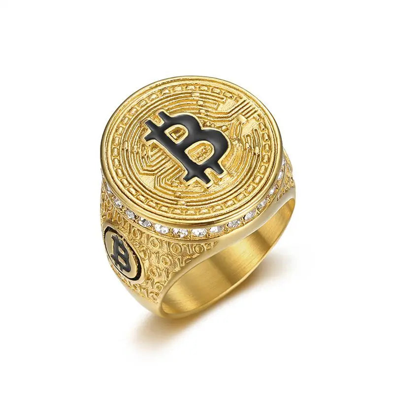 Rock Finger Rings Men's Women's Unisex Titanium Gold Plated Punk Style Trendy Rings