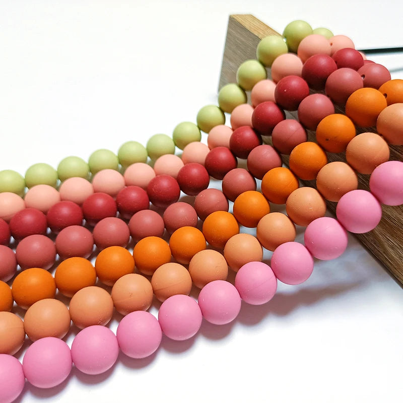 2021 New Silicone Round Beads 19mm Baby Teething Chewable Beads for Bracelet Making