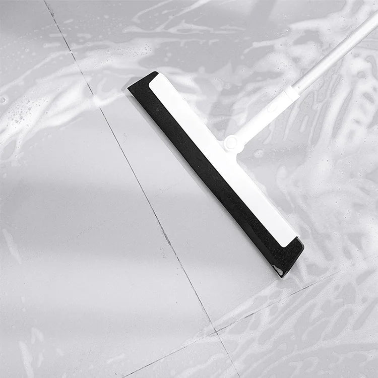 Stainless Steel Silicone Floor Scraper Window Cleaning Brush Telescopic Rod Removable Brush Head Eco-Friendly Efficient Floor