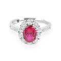 Hot Product 925 Sterling Silver Ring 5*7mm Oval Shape Ruby Rings Jewelry With Factory Price