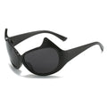 Popular Hallowmas Double Horn Personality Trendy Party Shades Hip Hop Punk Little Devil Y2k Cat Eye Sunglasses All Saints' Day