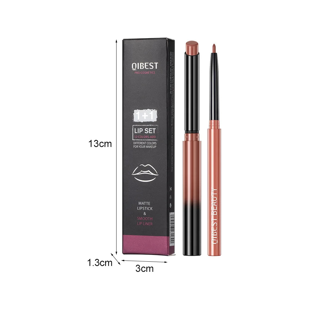 Best Selling Plump and Shiny Long Lasting Waterproof Natural Slender Beauty Makeup Matte Lip Set Lip Liner
