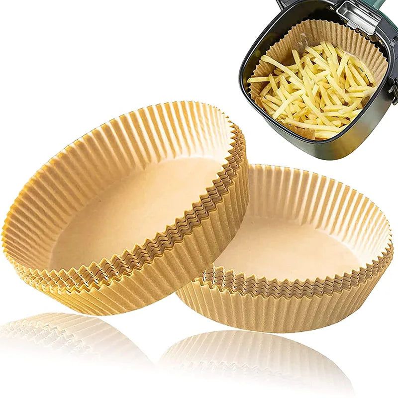 Food Grade 6.3in 16cm 20*5cm Disposable Air Fryer Paper Waterproof Greaseproof Air Fryer Parchment Baking Tray Paper Liners