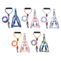 Wholesale Gradient Polyester Dog Leash and Harness Custom Pet Harness Set