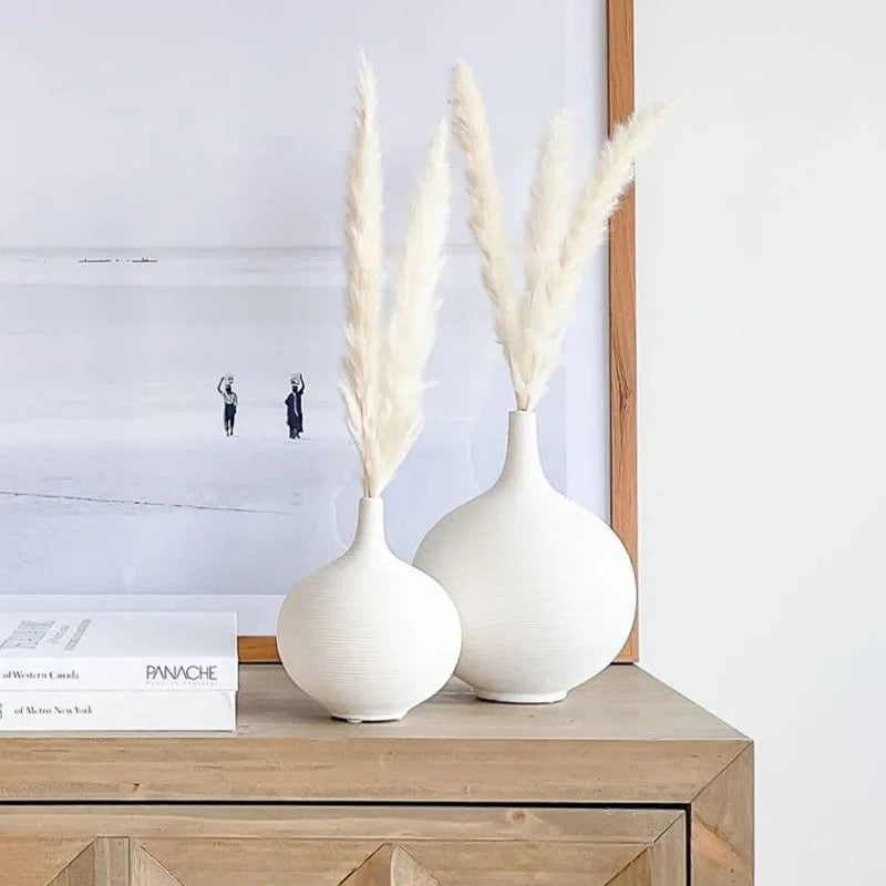 2024 Retro Simple Burning Ceramic Vase Modern Artistic Home Decoration for Living Room Hot Sale