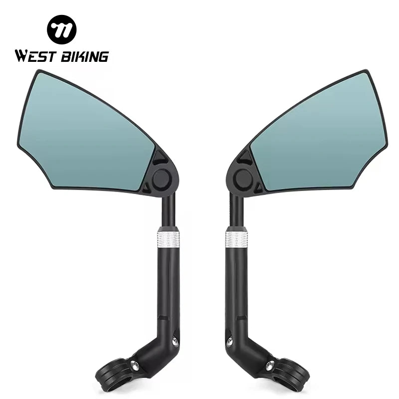 WEST BIKING  HD View MTB Road Bike Mirrors 360 Angle Adjustable Handlebar Rearview Mirror for Motorcycle Accessories Bike Mirror