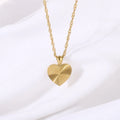2021 Fashion Vintage 18k Gold Plated Heart Pendant Necklace for Woman