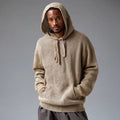Luxurious Men's Mohair Hoodie Breathable Warm Knit Sweater Anti-Wrinkle Anti-Shrink Features Front Print Pattern for Winter ODM