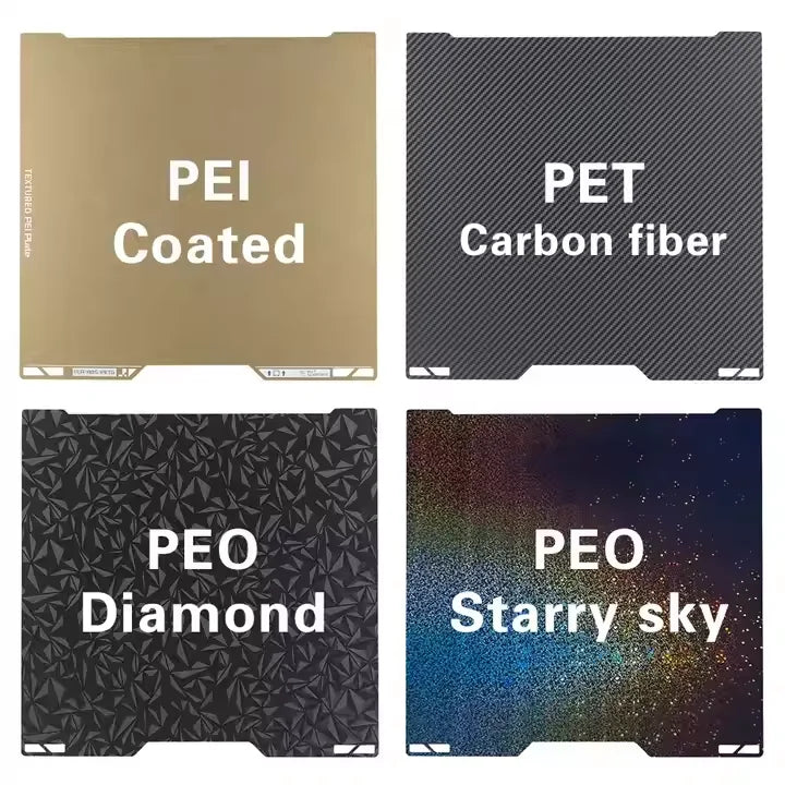 Starry Pattern PEY/PEI Textured Double-Sided Magnetic Build Plate | Bambu Lab H2D Heated Bed Upgrade | Warp-Free Surface