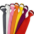 Factory Directly Wholesale Plain Red Polyester 8cm Adult Zip Necktie Solid Color Zipper Tie Formal Necktie for Men