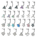 Opal Eyebrow Lip Ring Zircon Heart Flower Curved Barbell Snug Daith Helix Rook Bar Jewelry Internal Thread Piercing Earrings