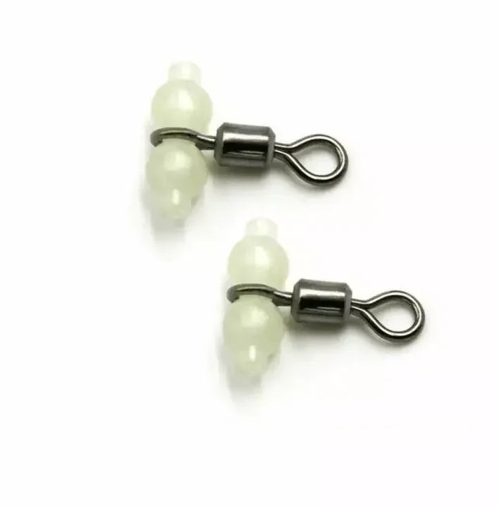 Synnex Luminous 3 Way Beads Fishing Swivels with Side Line Clips Model LQ Size 12 to 2 for Saltwater & Freshwater Fishing