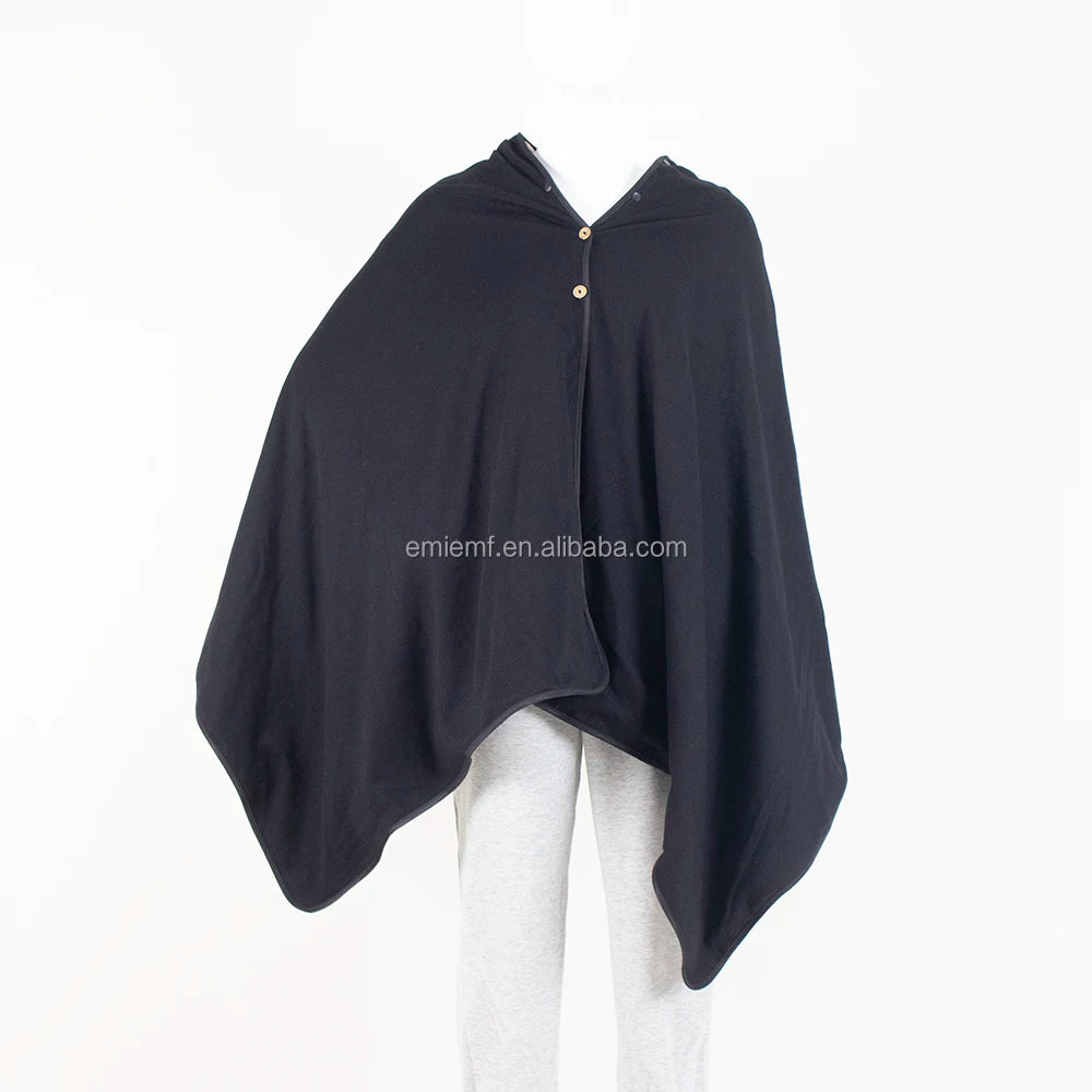 Block Emf Rf Emf Shielding Breathable Silver Cotton Radiation Protection Cloak