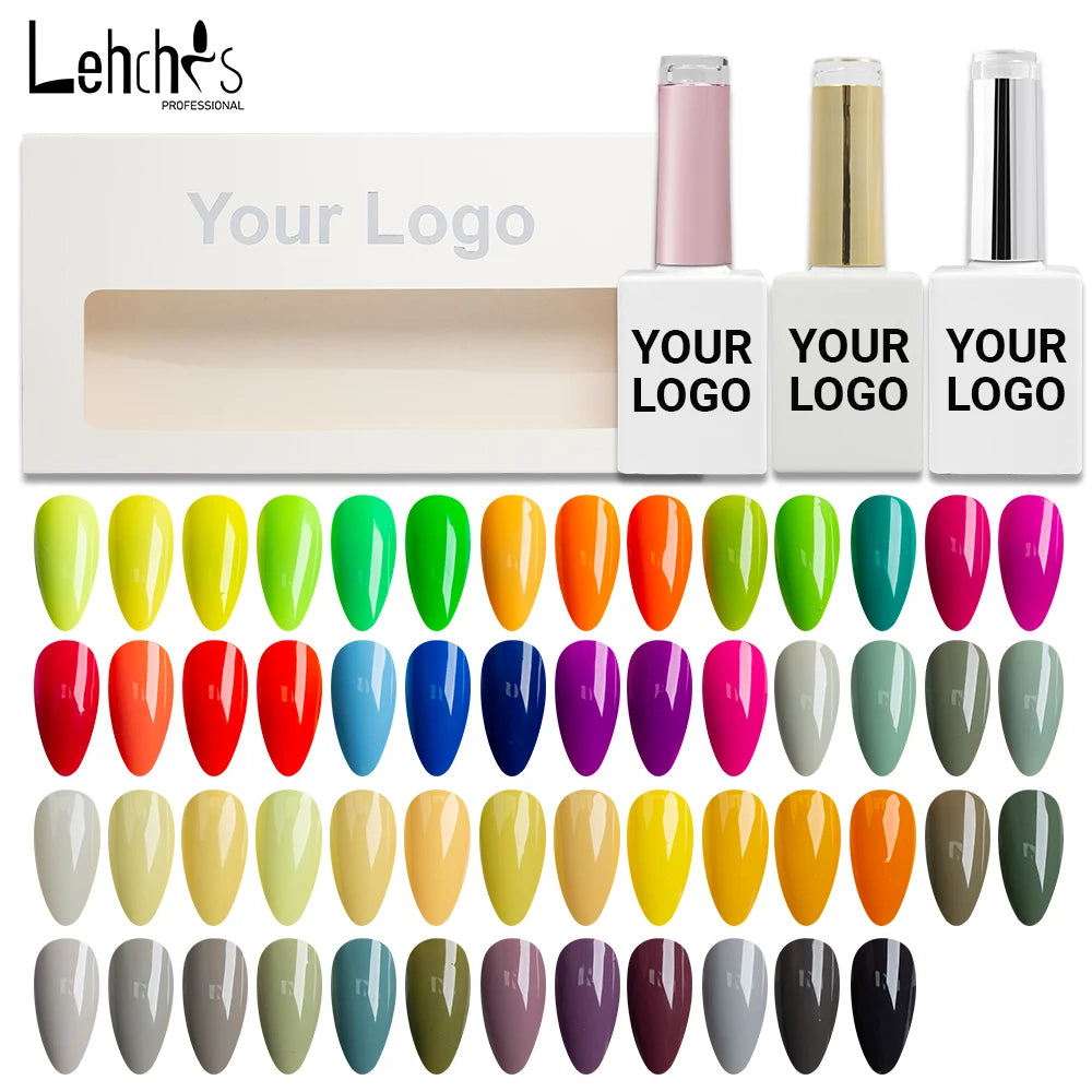 Lehchis Wholesale HEMA TPO FREE Private Label Colorful Uv Led Gel Varnish Semi Permanent Soak off Gel Nail Polish