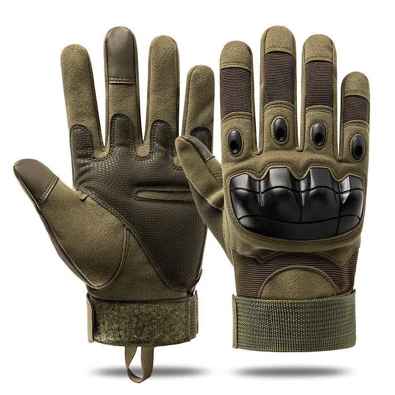 QXMOVING Full Finger Tactical Gloves Polyester Bike Riding Winter Motorcycle Touch Screen for Hunting & Camping