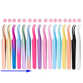 Custom New Lash Applicator Curved Eyelash Applicator Tools With Custom Logo Tweezers for DIY Cluster Lashes