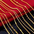 Fashion WavesnakeLINK Choker Necklace Chain for Ladies  45 cm  Made of Brass With 18k Gold Plating