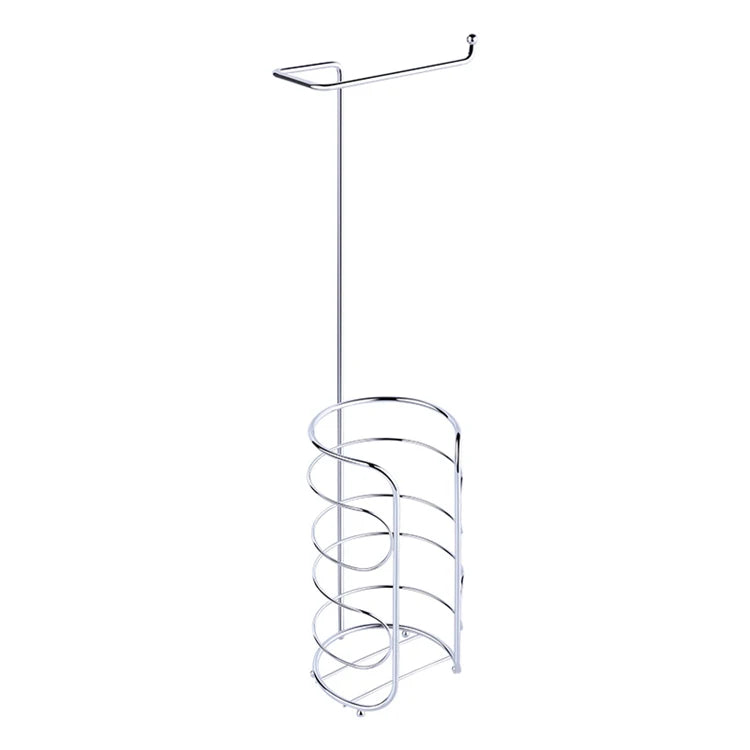 High Quality Iron Free-Standing Toilet Paper Roll Holder in 4 Colors for Bathroom and Kitchen Use