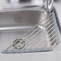 New 2021 Stainless Steel 304 Multipurpose Roll-up Over Sink Collapsible Dish Drying Rack