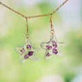 Starfish Shape Preserved Flower Earring Handmade Real Resin Dried Flower Drop Dangle Earrings Pressed Flower Earrings for Women