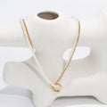 MAIOU Elegant Stainless Steel Pearl Heart Layered Chain Necklace