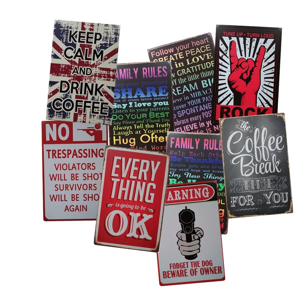 Wholesale Metal Beer Sign Advertising Board Vintage Metal Tinplate Poster bar Pub Home Wall Decor Funny Beer Slogan Tin Sign
